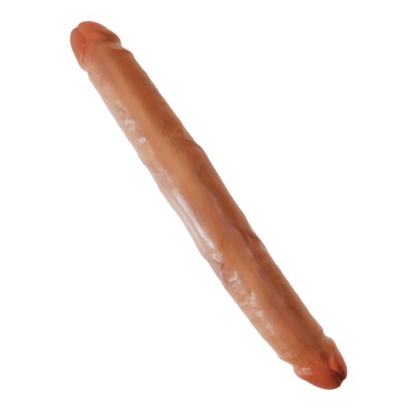 12in Double Dildo - Slim (Tan) - Image 2