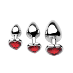 3 Piece Anal Plug Set - Chrome