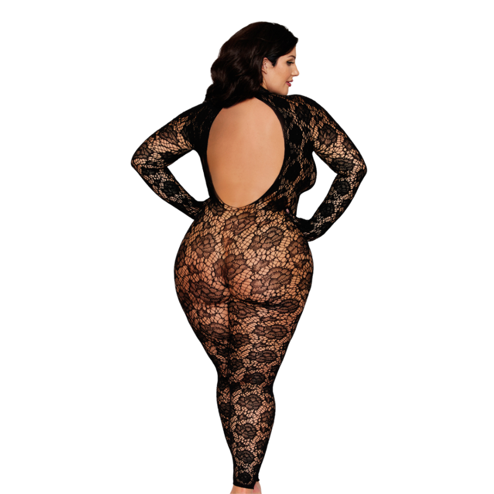 Lace Love Gloved Bodystocking - Curvy - Image 2